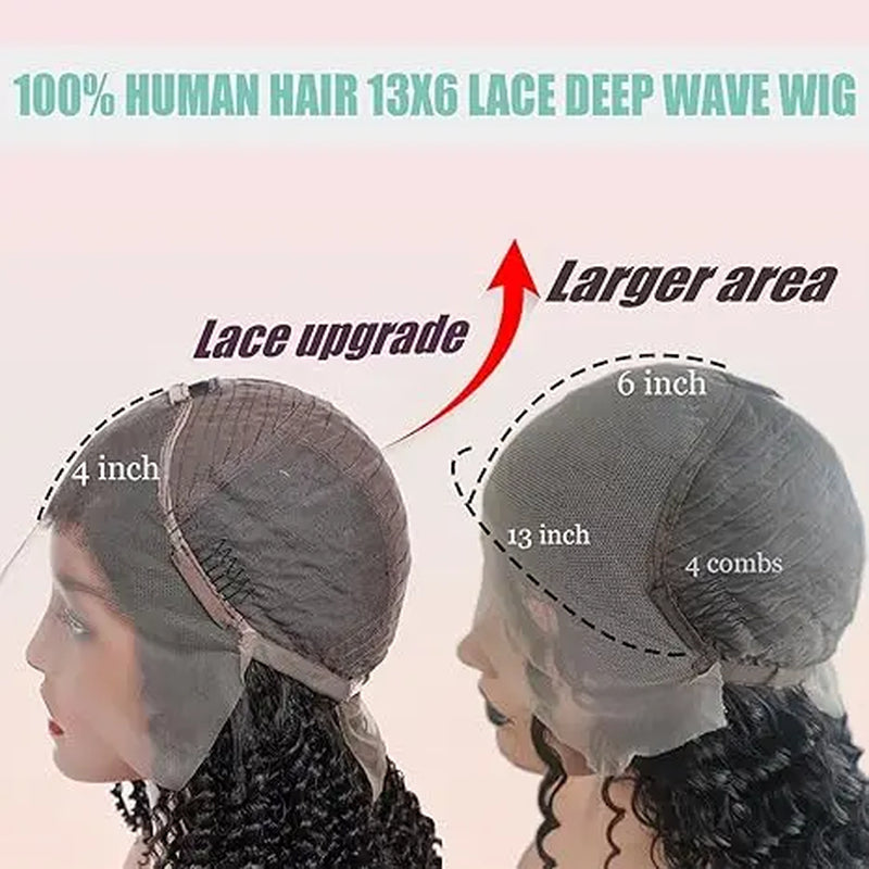 [30 Inch $75.9] Imani 36 Inch 13X6 Deep Wave Lace Frontal Human Hair Wigs Pre Plucked 200% Density Deep Curly Wig for Women Daily Use Affordable Wig #Summervibes