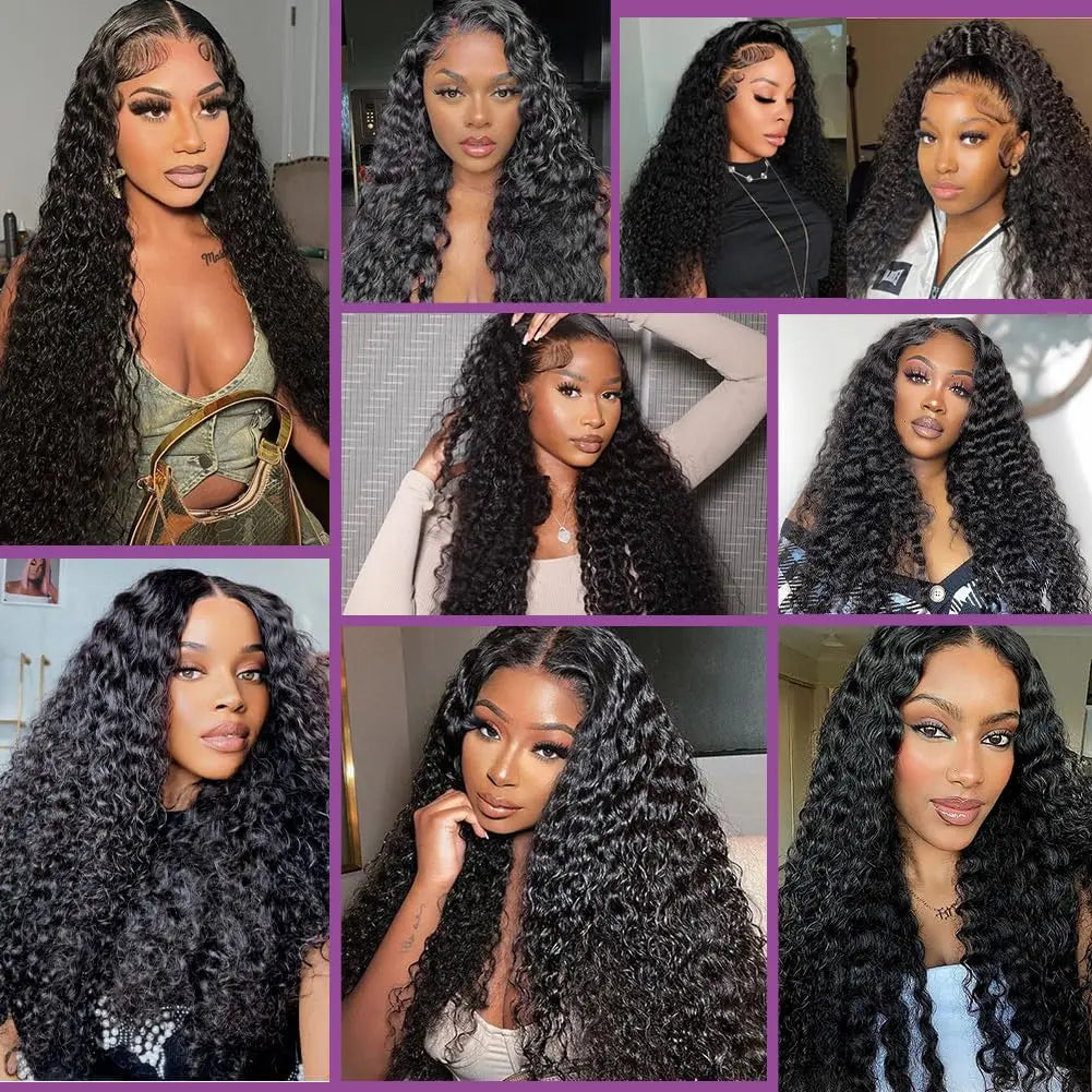 [30 Inch $75.9] Imani 36 Inch 13X6 Deep Wave Lace Frontal Human Hair Wigs Pre Plucked 200% Density Deep Curly Wig for Women Daily Use Affordable Wig #Summervibes